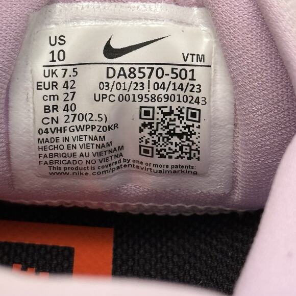 Nike Zoom Structure 24 Shoes Womens Size 10 Lavender White Running DA8570-501 - Picture 9 of 9